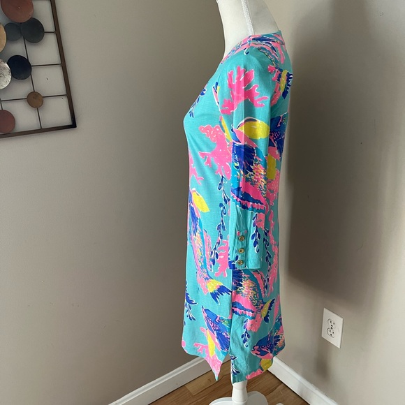 Lilly Pulitzer “Riva” Dress in “Shorely Blue Fish” XS - Picture 5 of 11